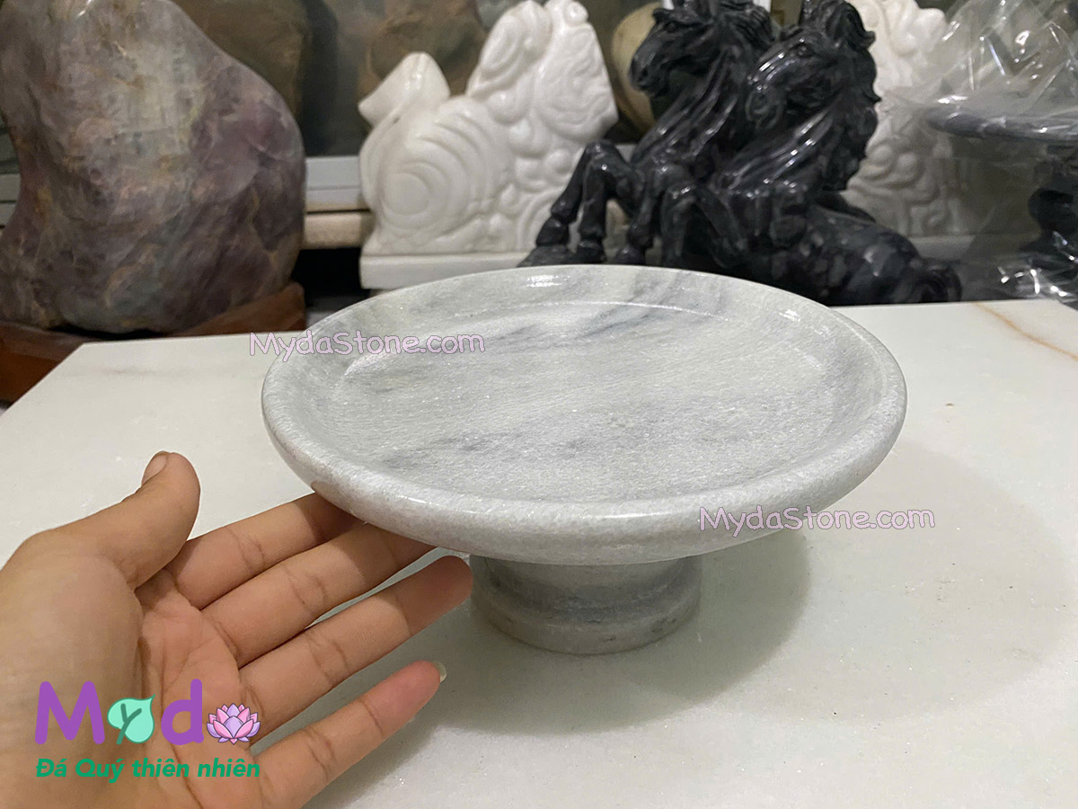 Đĩa Trái Cây đá Cẩm Thạch Xám