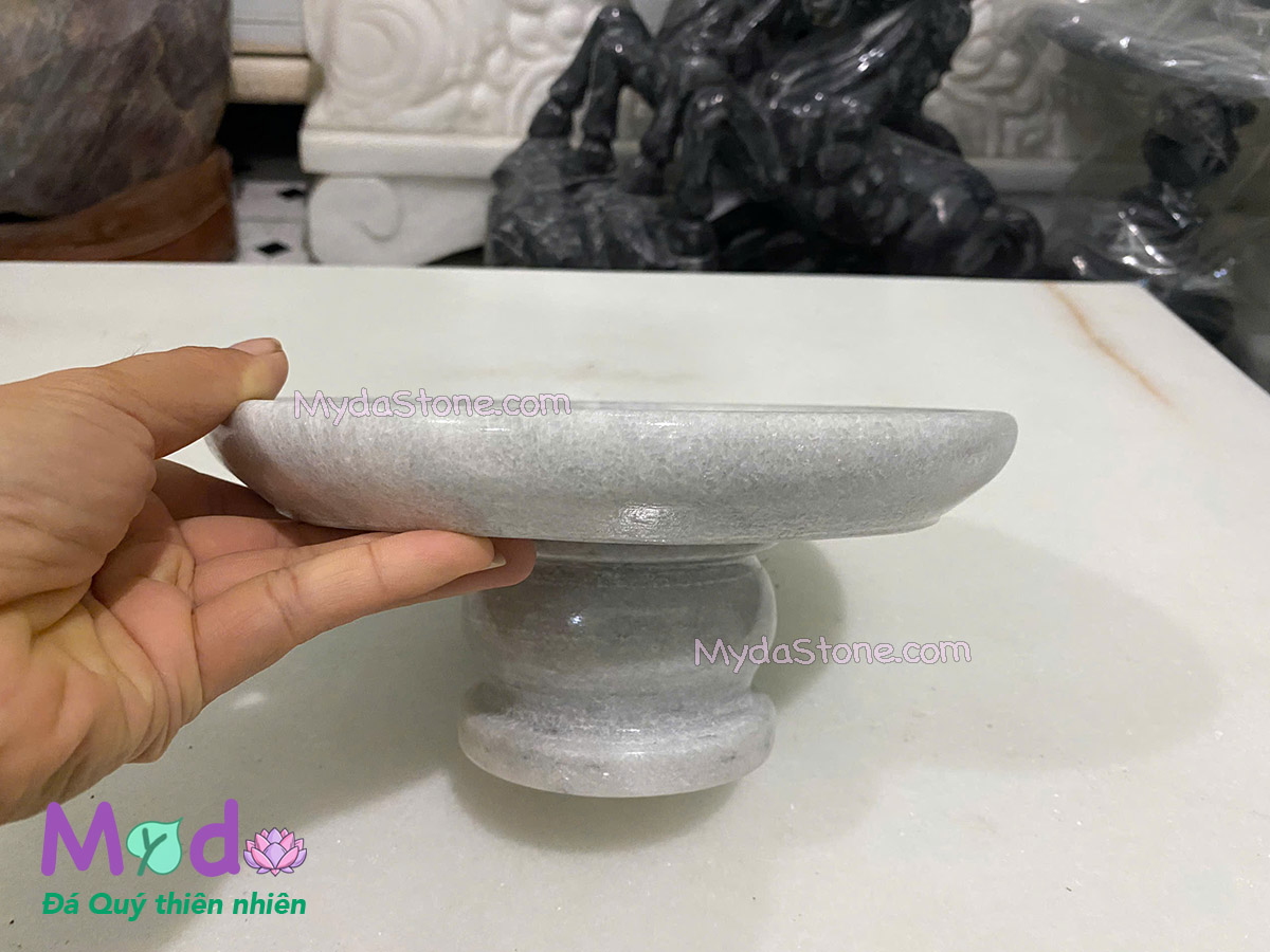 Đĩa Trái Cây đá Cẩm Thạch Xám