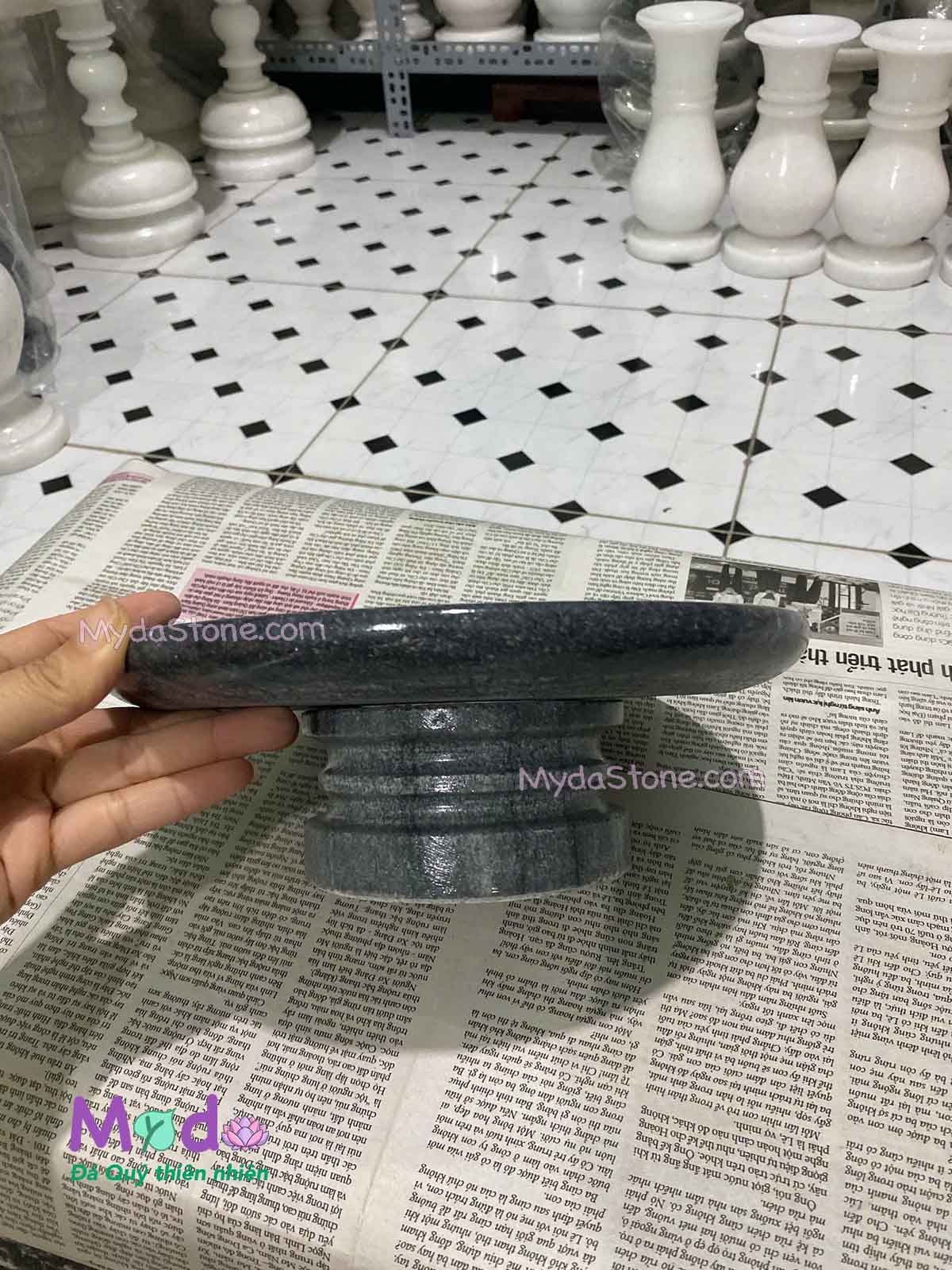 Đĩa Trái Cây đá Cẩm Thạch Đen