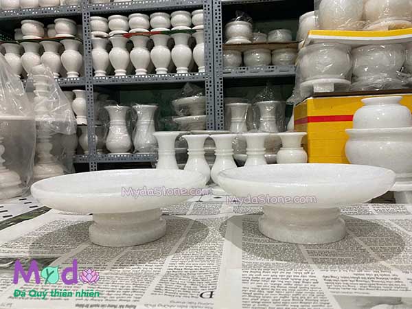 Đĩa Trái Cây đá Cẩm Thạch Trắng