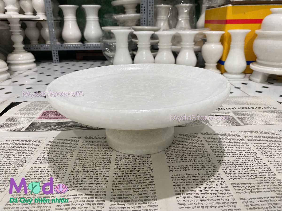 Đĩa Trái Cây đá Cẩm Thạch Trắng