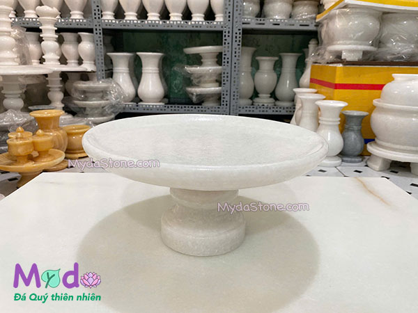 Đĩa Trái Cây đá Cẩm Thạch Trắng