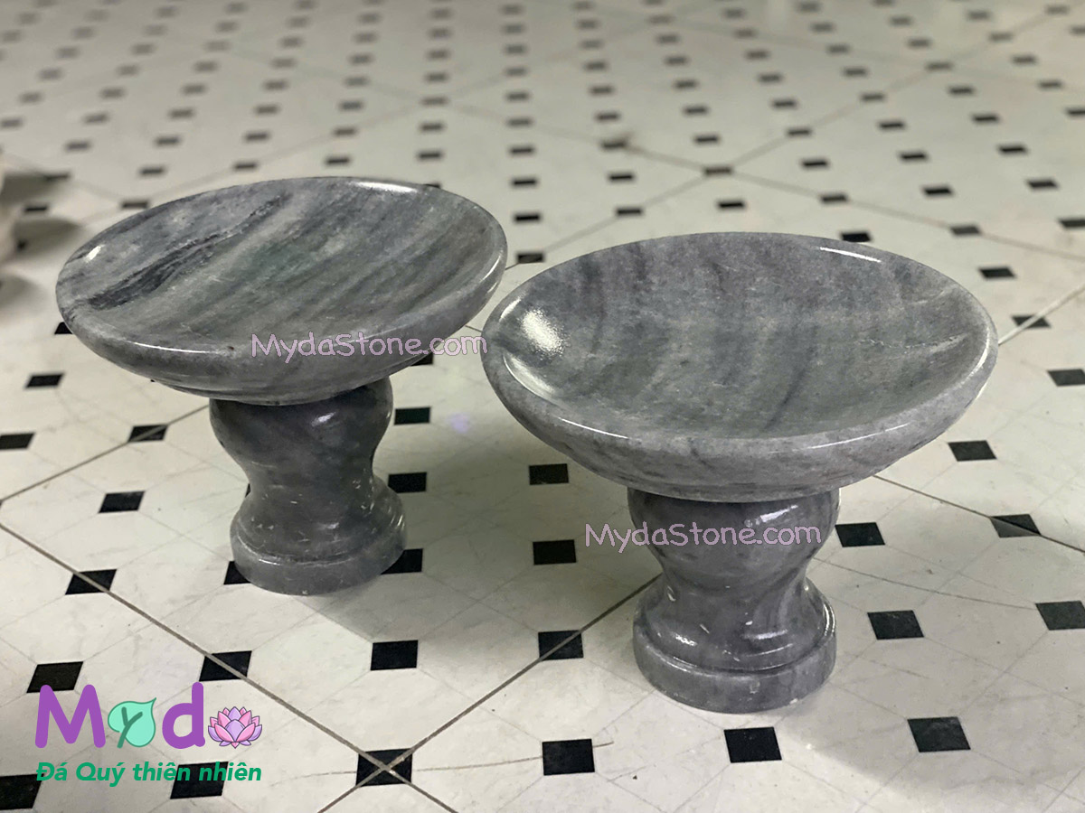 Đĩa Trái Cây đá Cẩm Thạch Xám