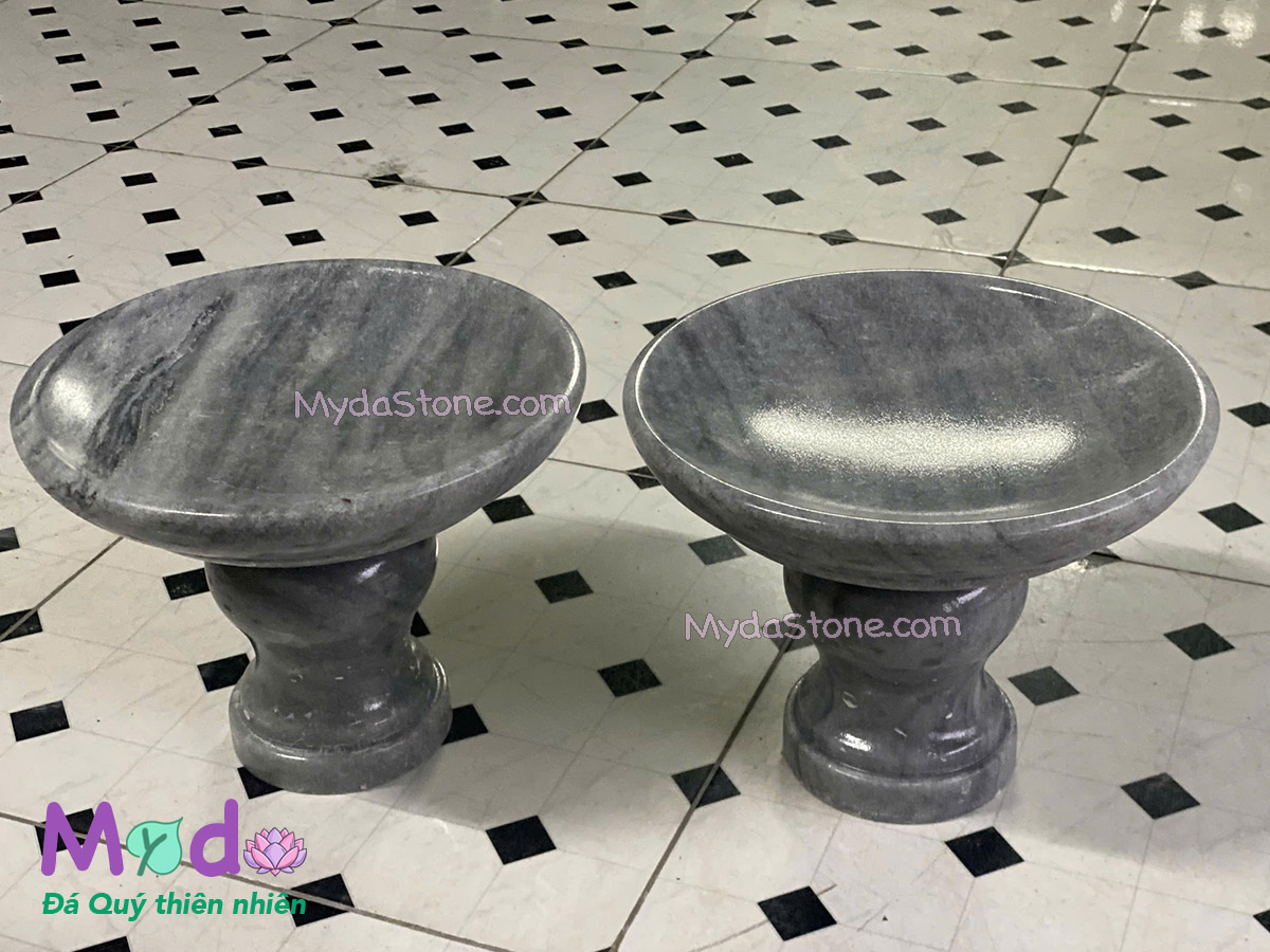 Đĩa Trái Cây đá Cẩm Thạch Xám