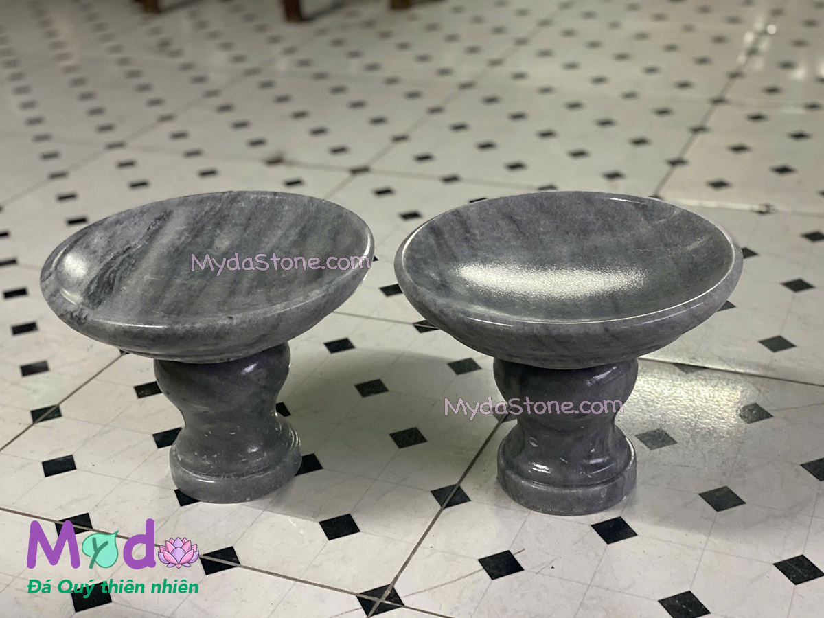 Đĩa Trái Cây đá Cẩm Thạch Xám