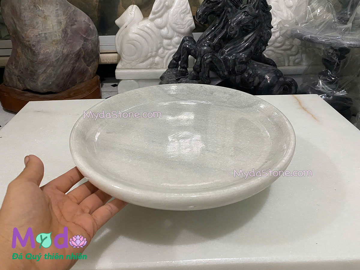 Đĩa Trái Cây đá Cẩm Thạch Xám