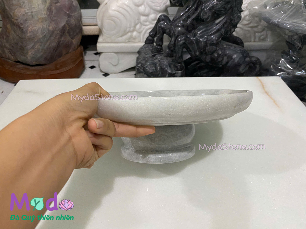 Đĩa Trái Cây đá Cẩm Thạch Xám