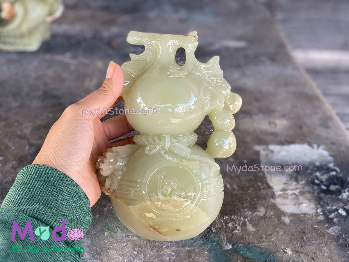 Bình Hồ Lô đá Ngọc Xanh Pakistan