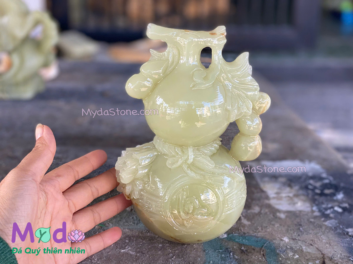 Bình Hồ Lô đá Ngọc Xanh Pakistan