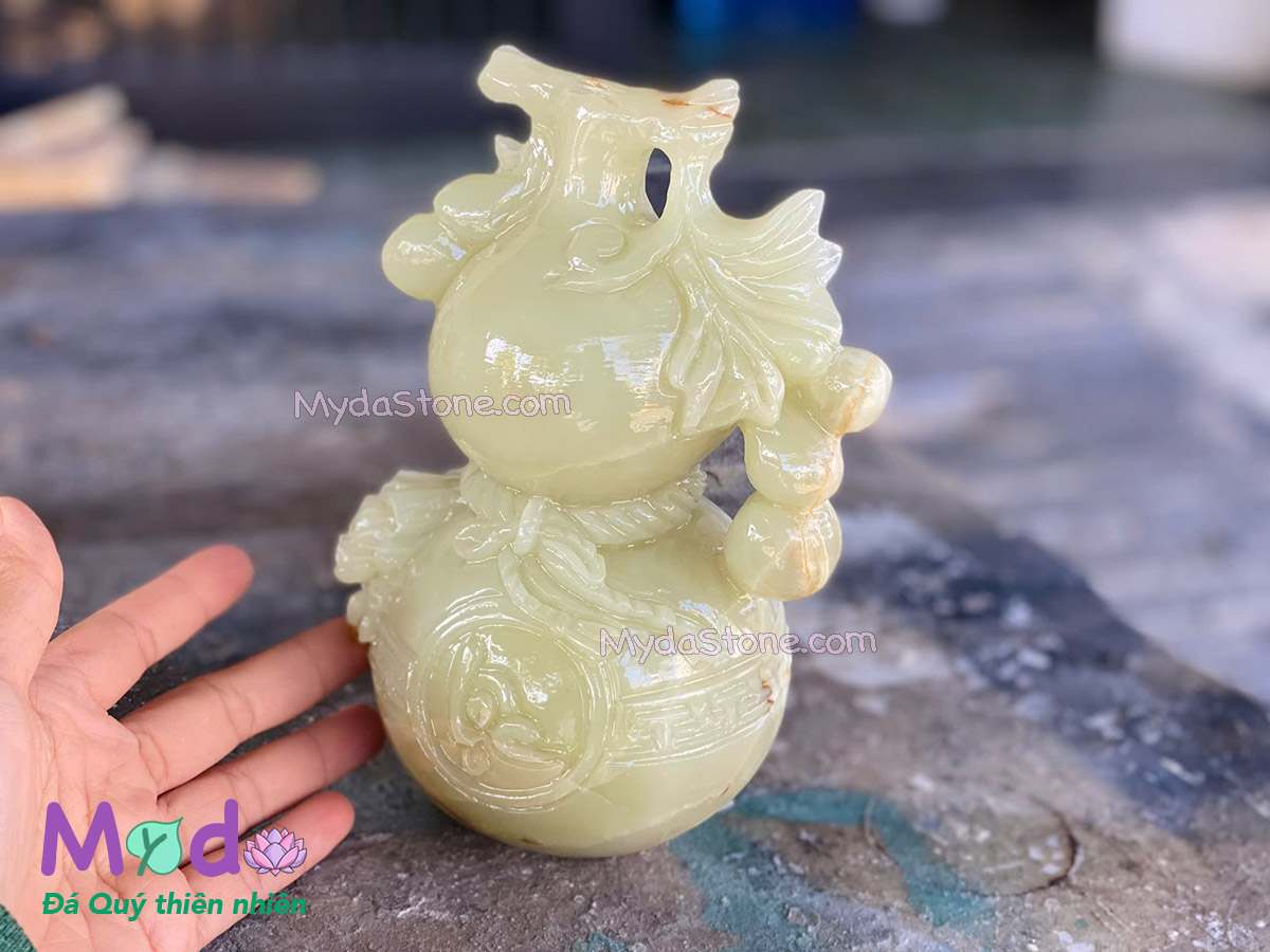 Bình Hồ Lô đá Ngọc Xanh Pakistan