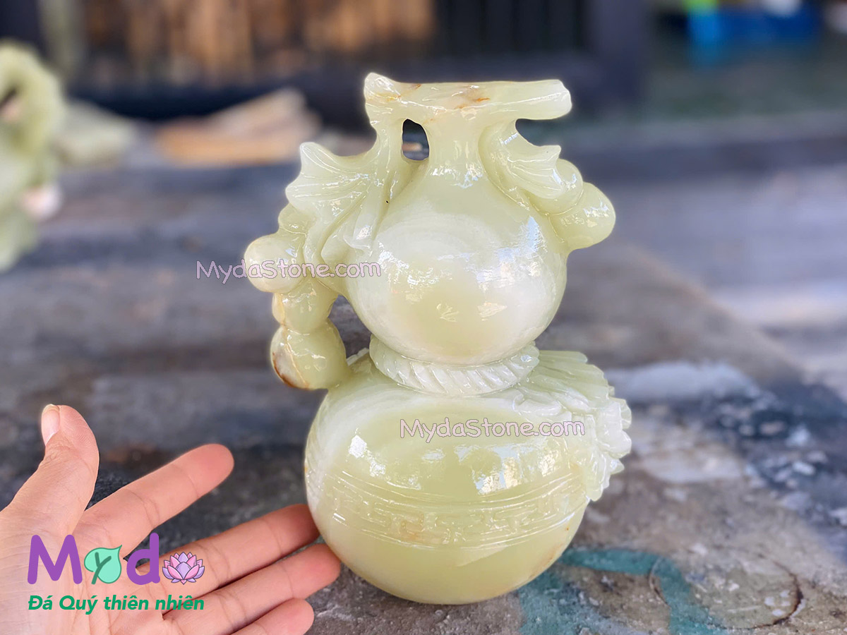 Bình Hồ Lô đá Ngọc Xanh Pakistan