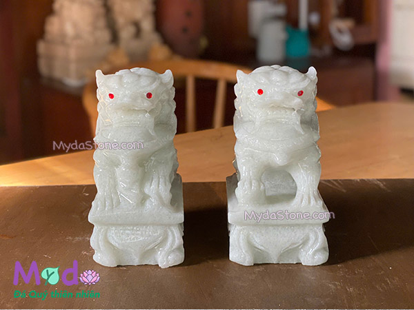 Tượng Kỳ Lân đá Cẩm Thạch Trắng