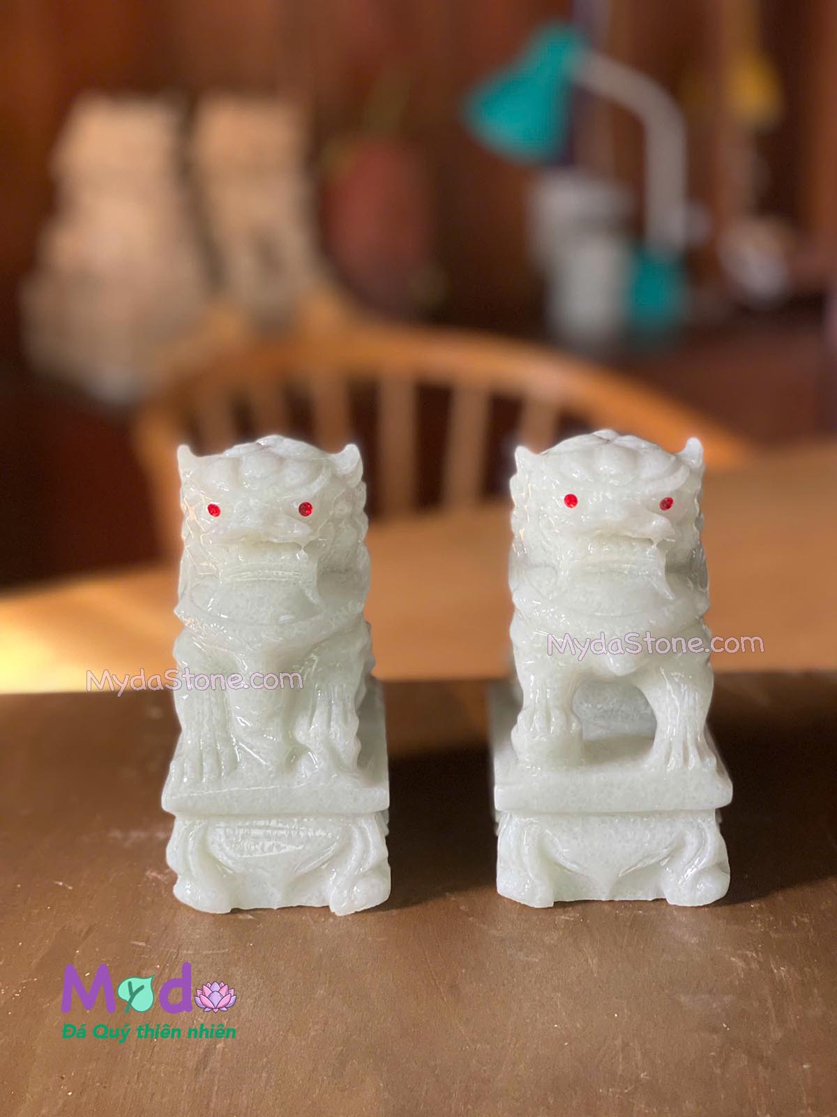 Tượng Kỳ Lân đá Cẩm Thạch Trắng