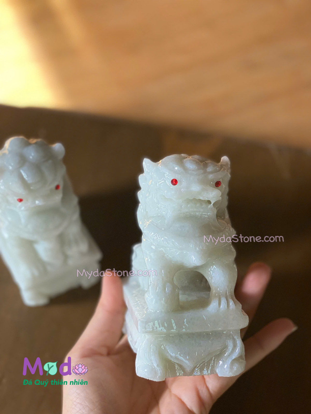 Tượng Kỳ Lân đá Cẩm Thạch Trắng