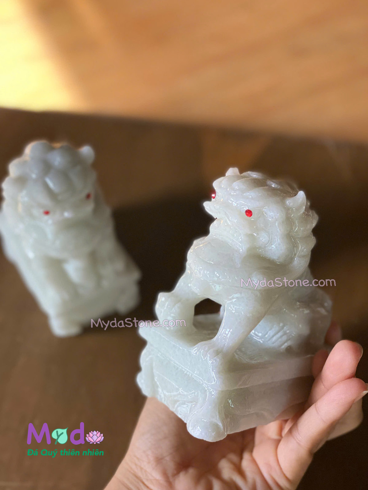 Tượng Kỳ Lân đá Cẩm Thạch Trắng