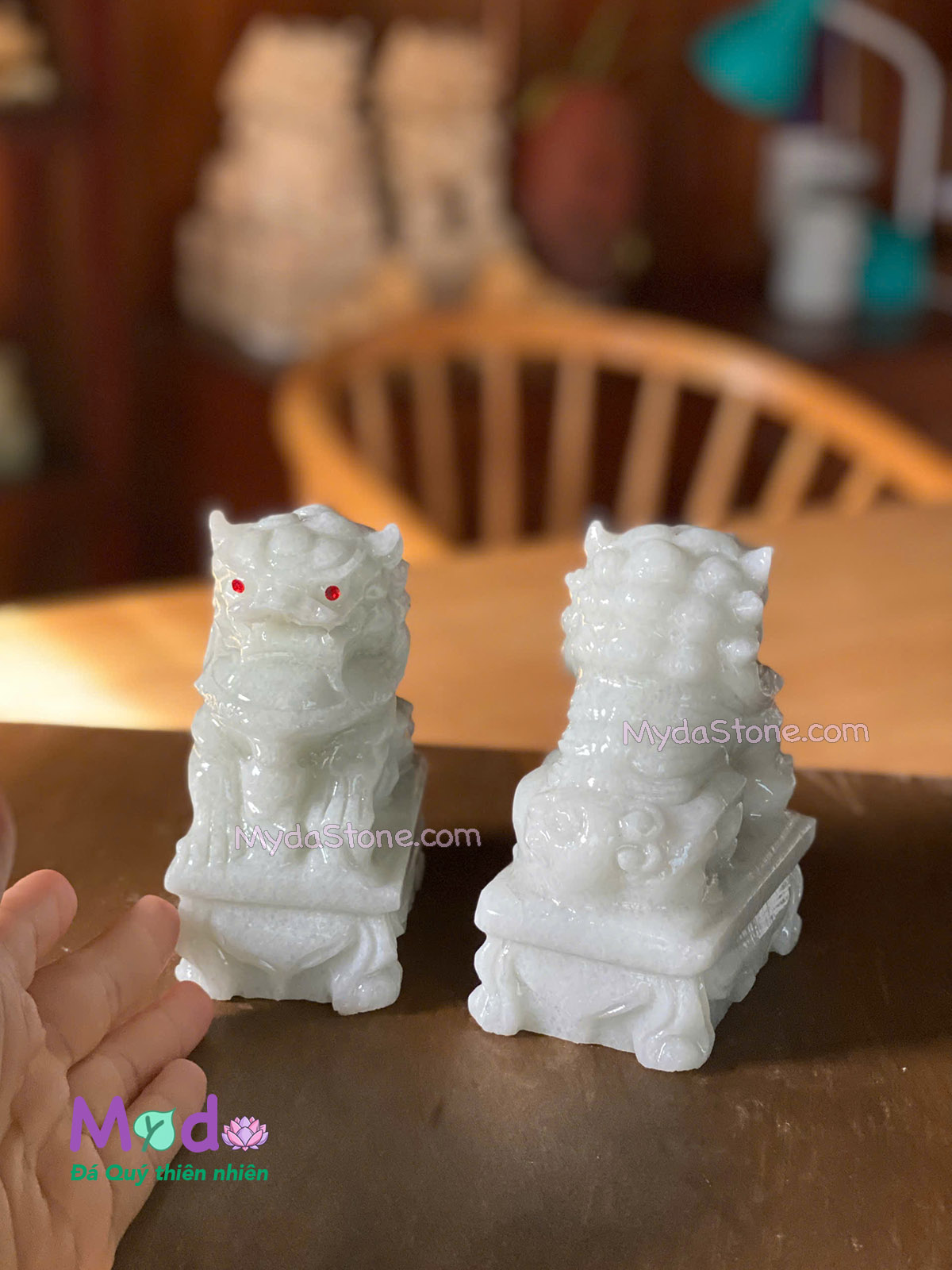 Tượng Kỳ Lân đá Cẩm Thạch Trắng
