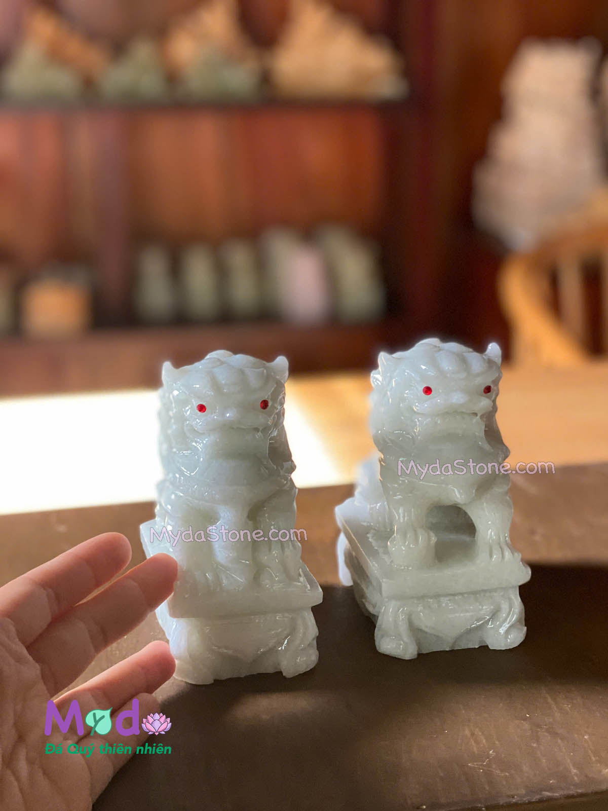 Tượng Kỳ Lân đá Cẩm Thạch Trắng