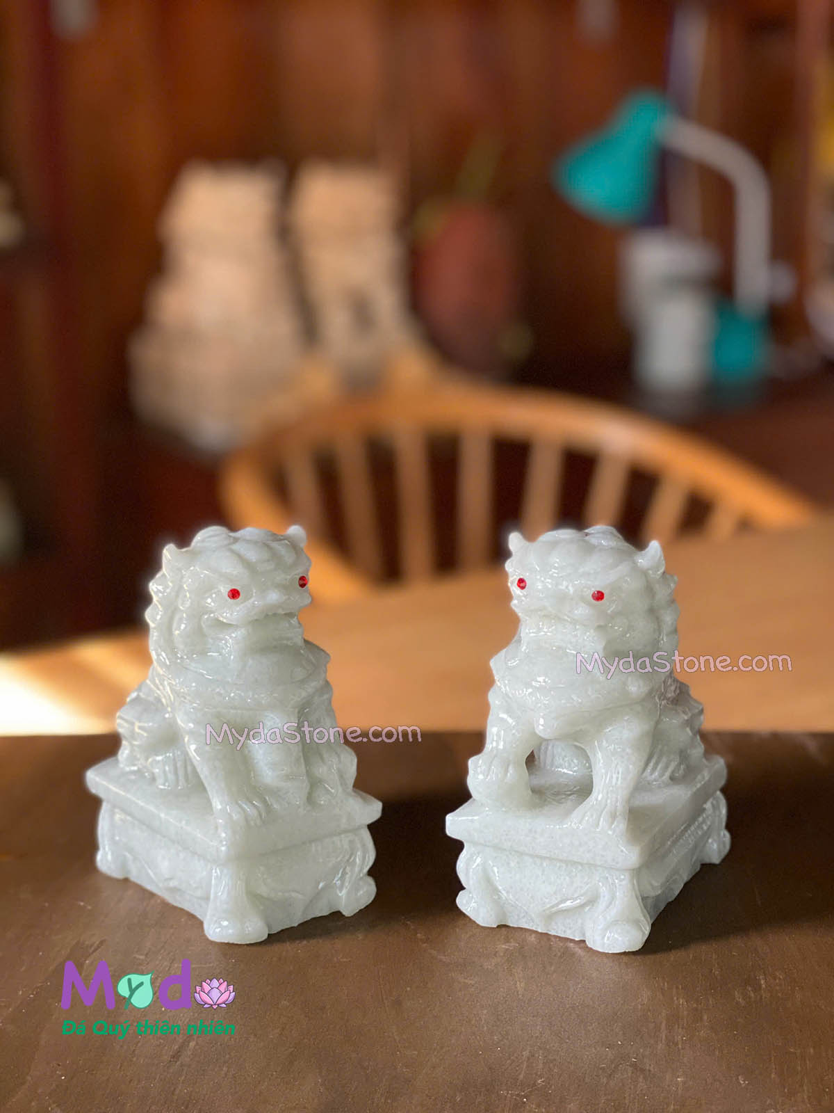 Tượng Kỳ Lân đá Cẩm Thạch Trắng