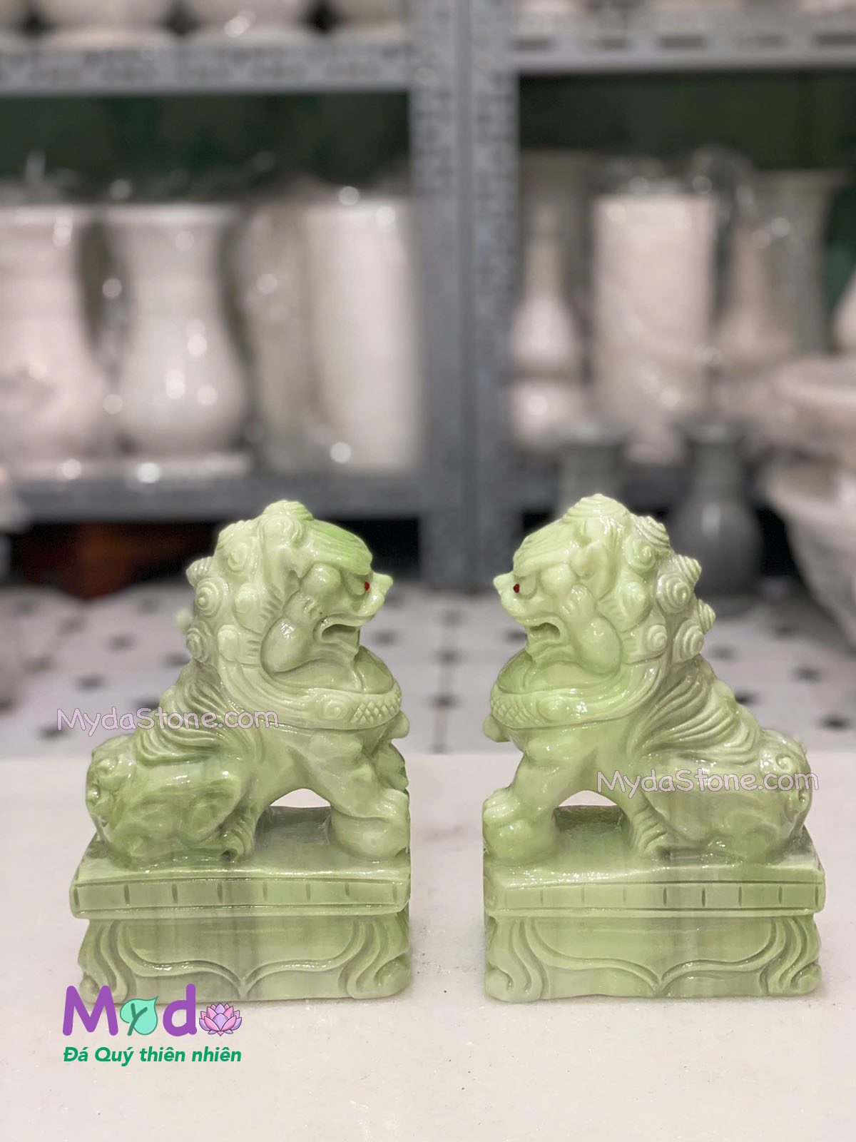 Kỳ Lân đá Cẩm Thạch Xanh
