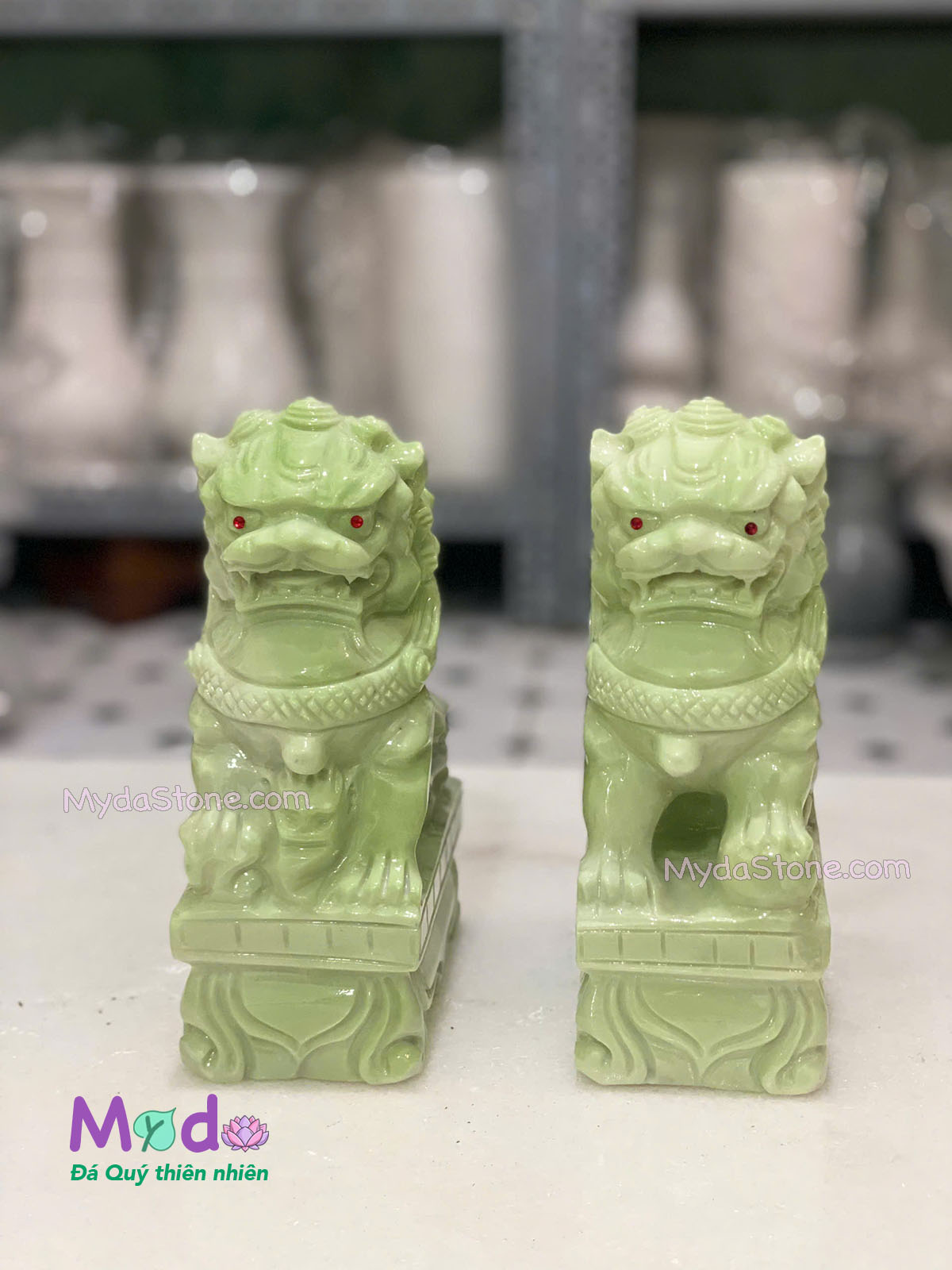 Kỳ Lân đá Cẩm Thạch Xanh