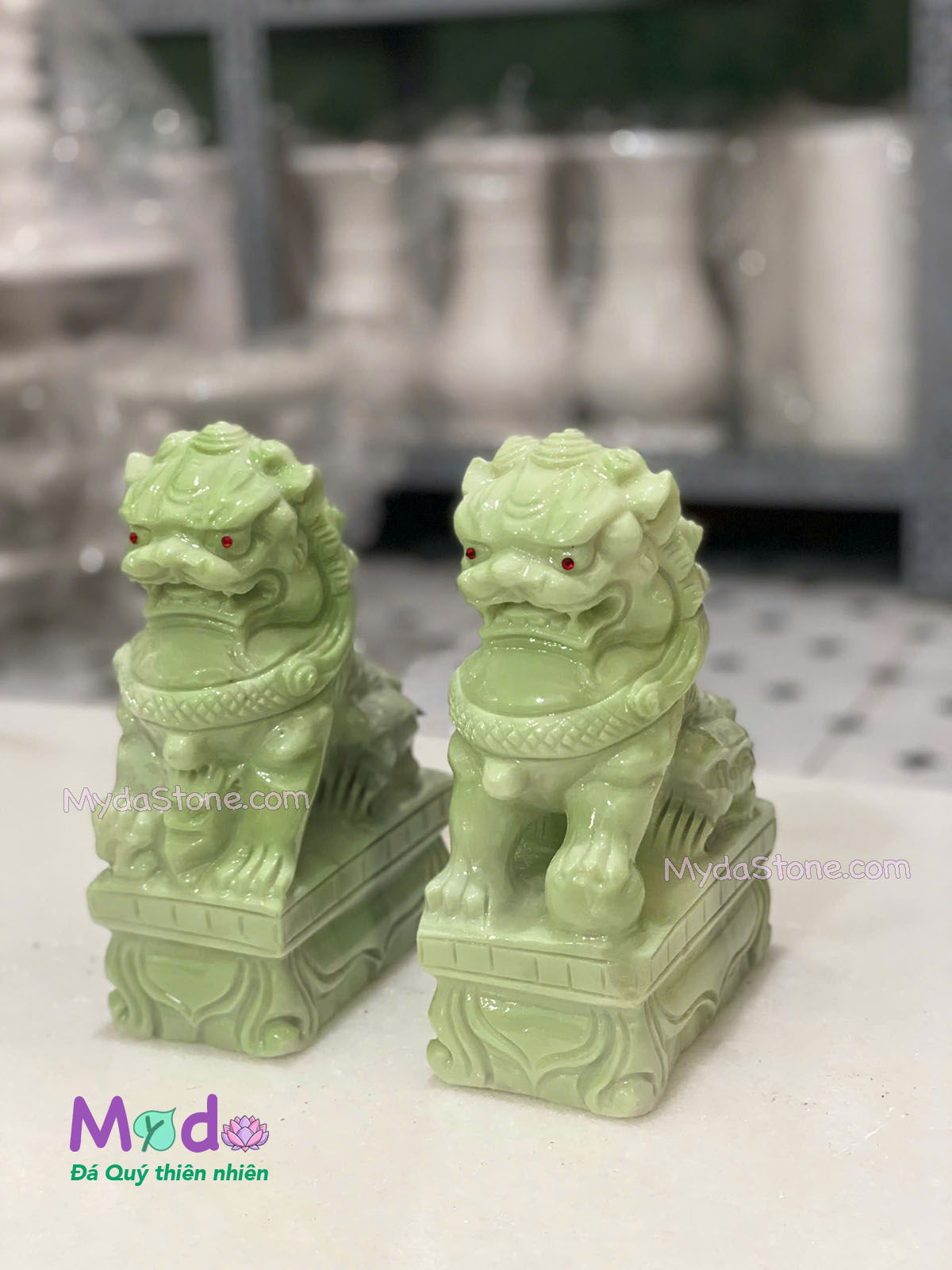Kỳ Lân đá Cẩm Thạch Xanh