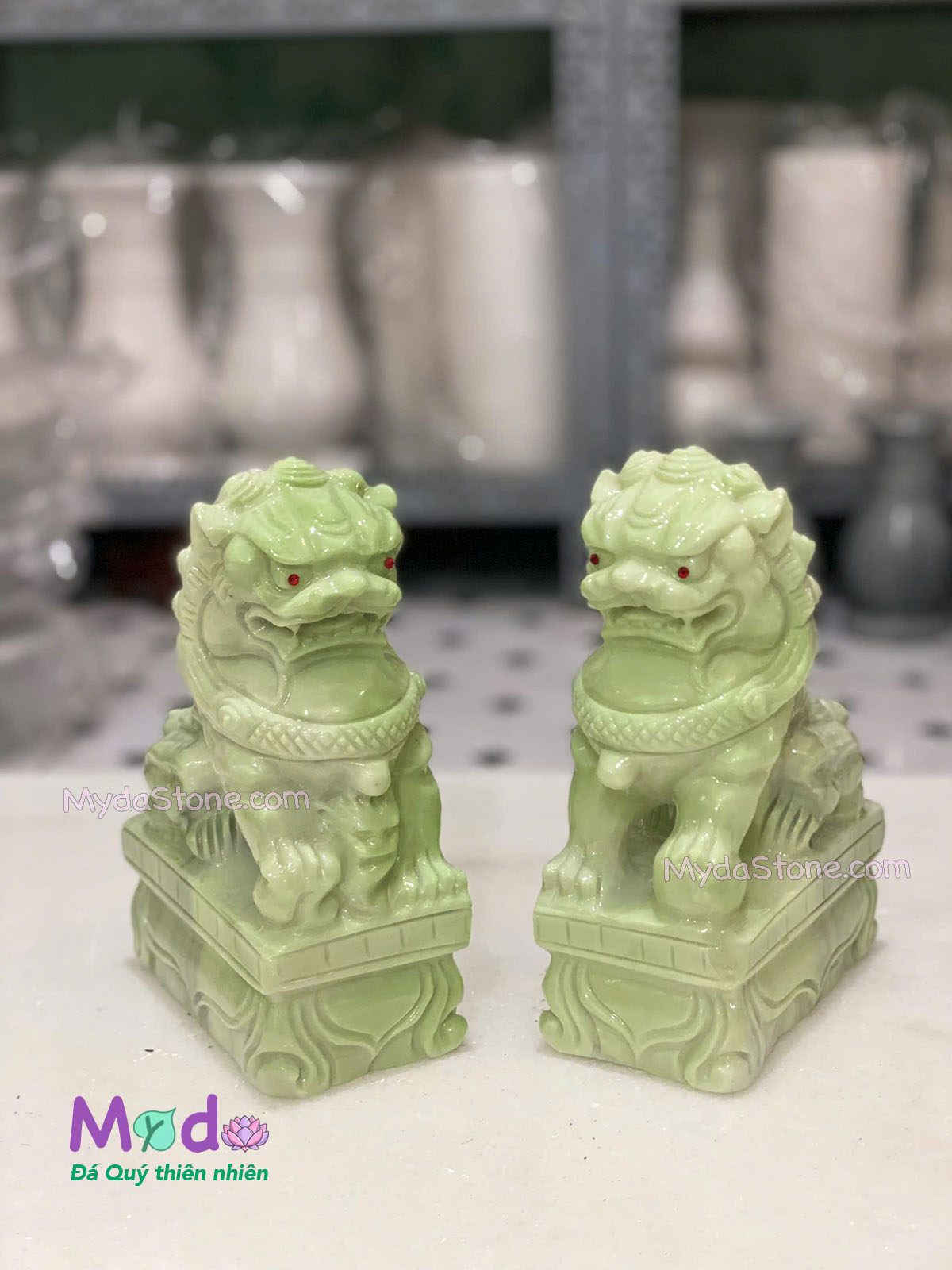 Kỳ Lân đá Cẩm Thạch Xanh