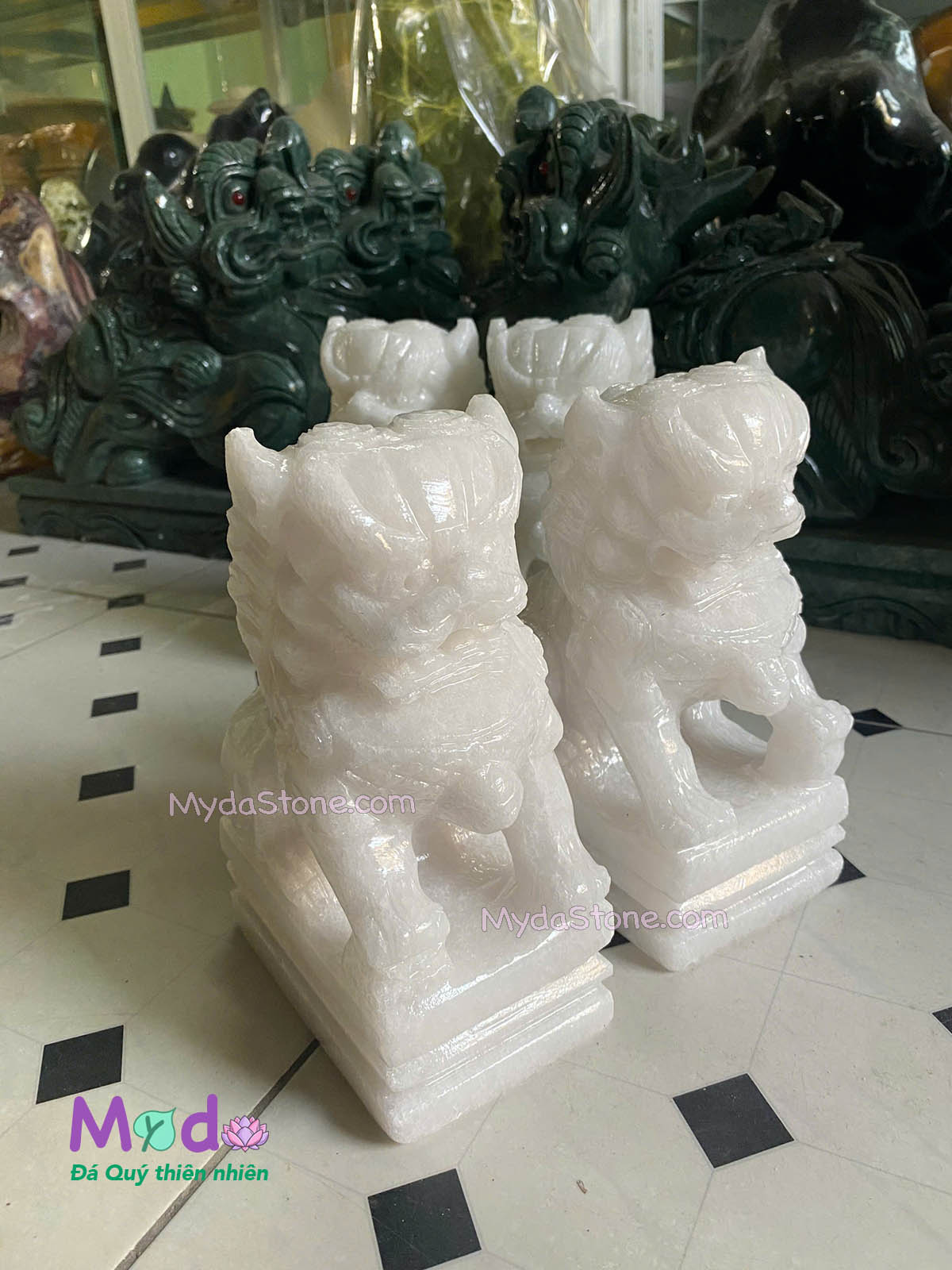 Kỳ Lân để Mộ đá Cẩm Thạch Trắng