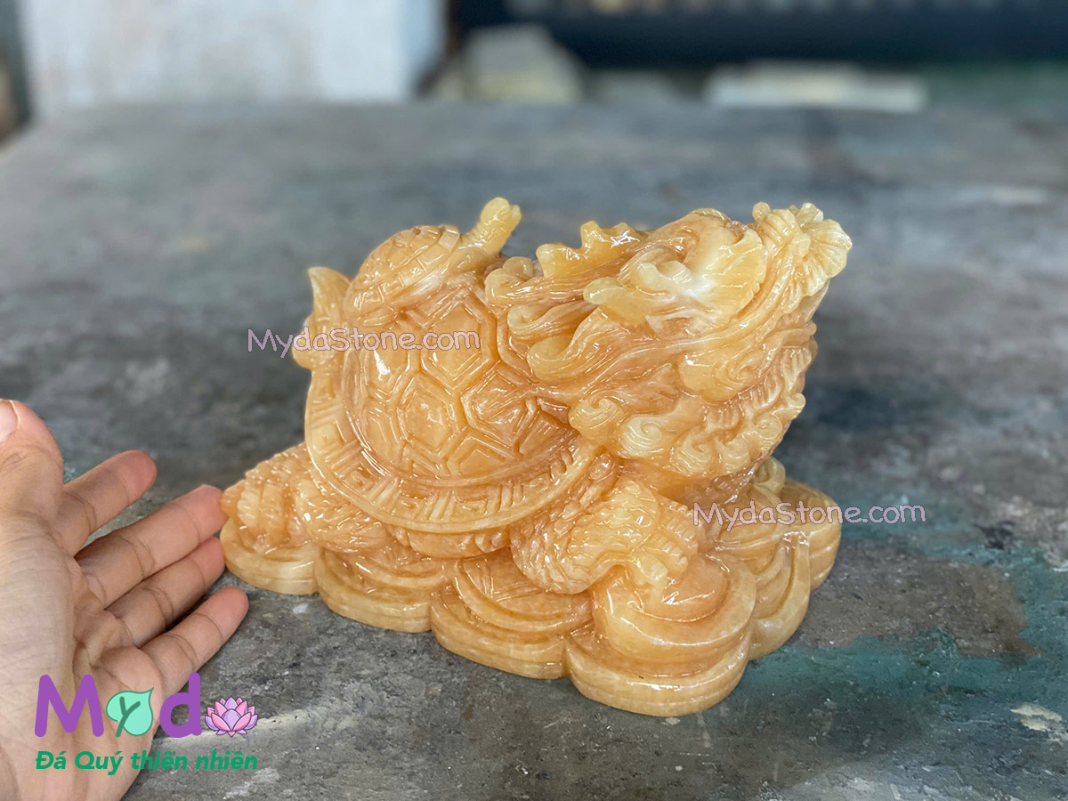 Tượng Long Quy hoá rồng đá Ngọc Hoàng Long