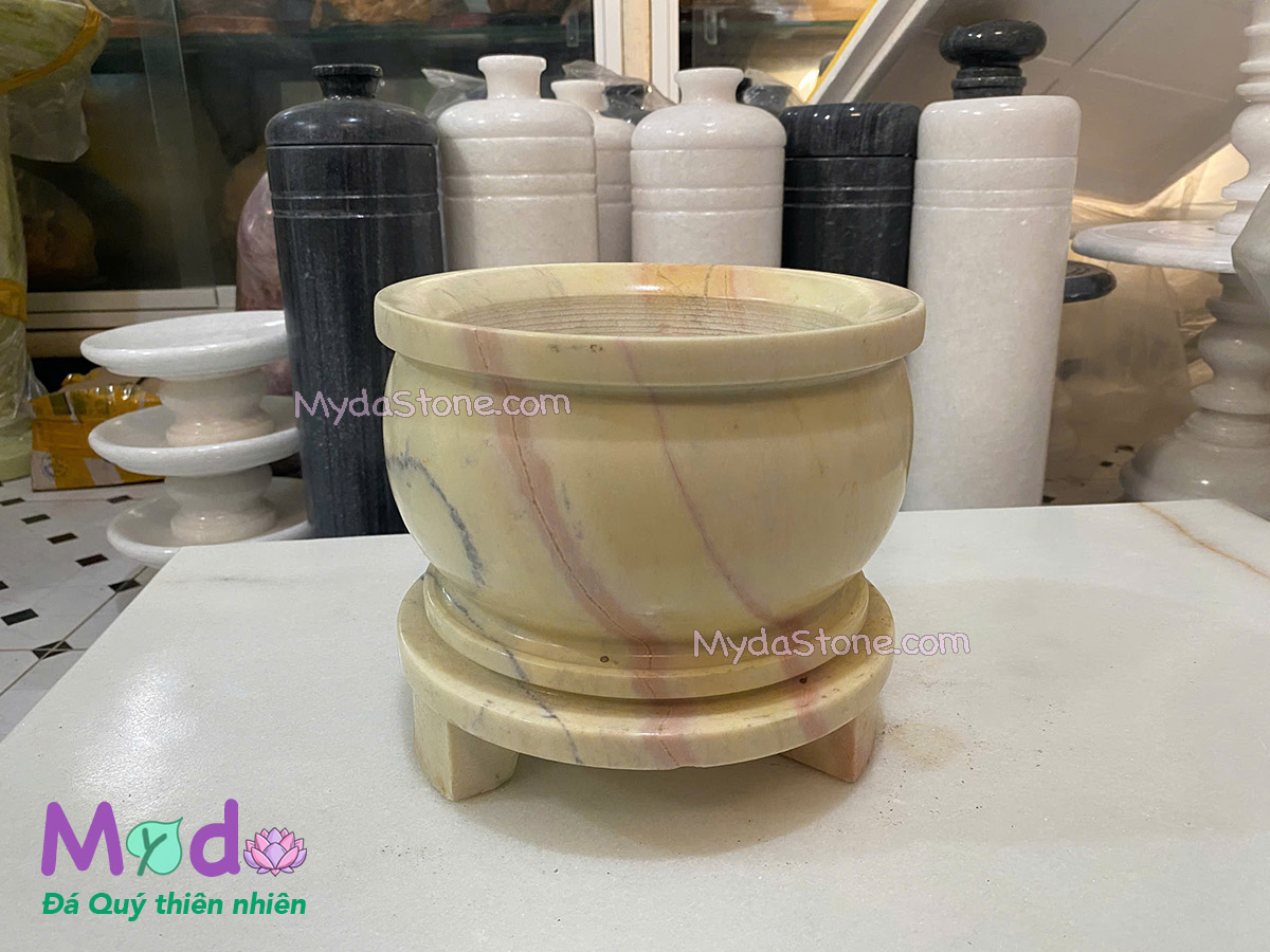 Lư Hương đá Cà Rốt Vàng