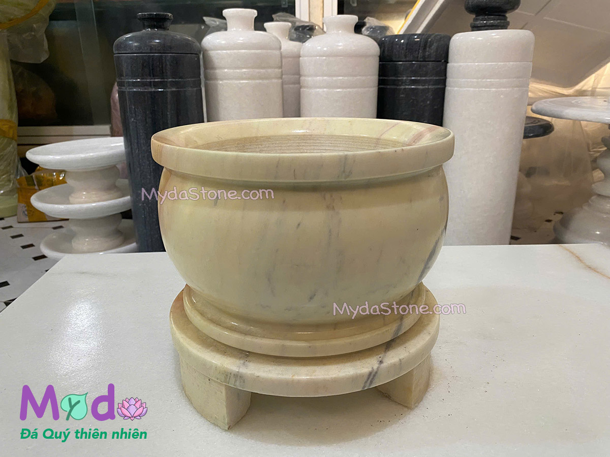 Lư Hương đá Cà Rốt Vàng