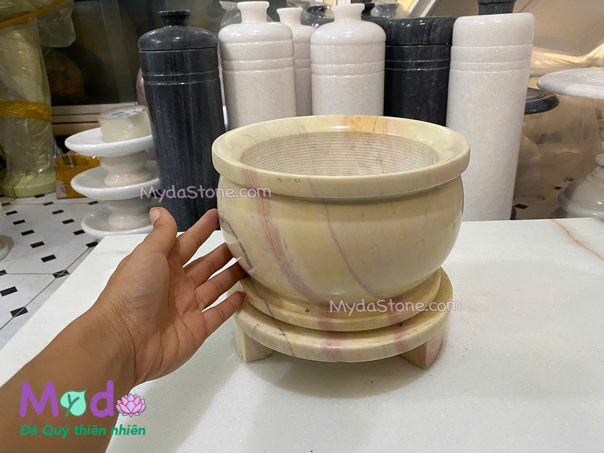 Lư Hương đá Cà Rốt Vàng