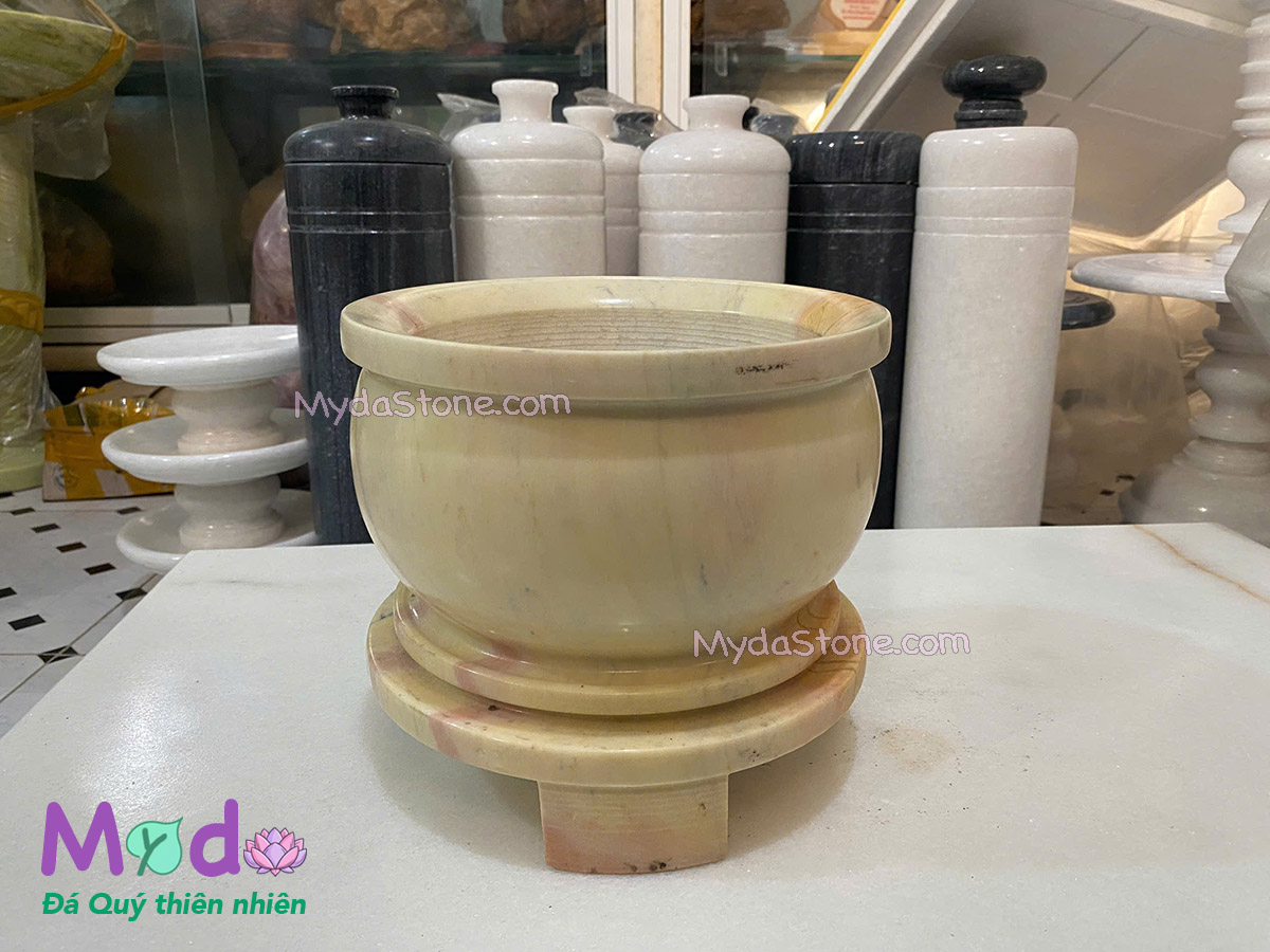 Lư Hương đá Cà Rốt Vàng