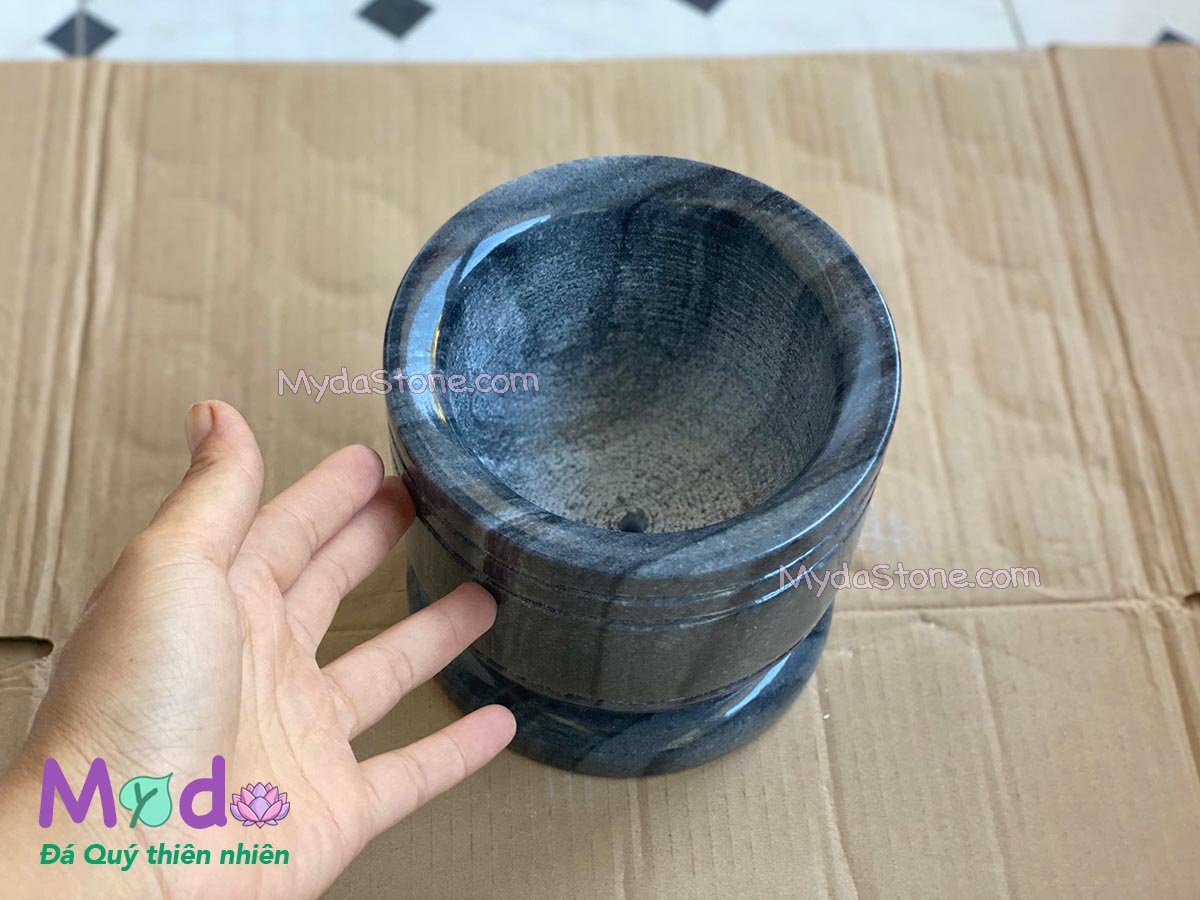 Lư Hương đá Cẩm Thạch Đen