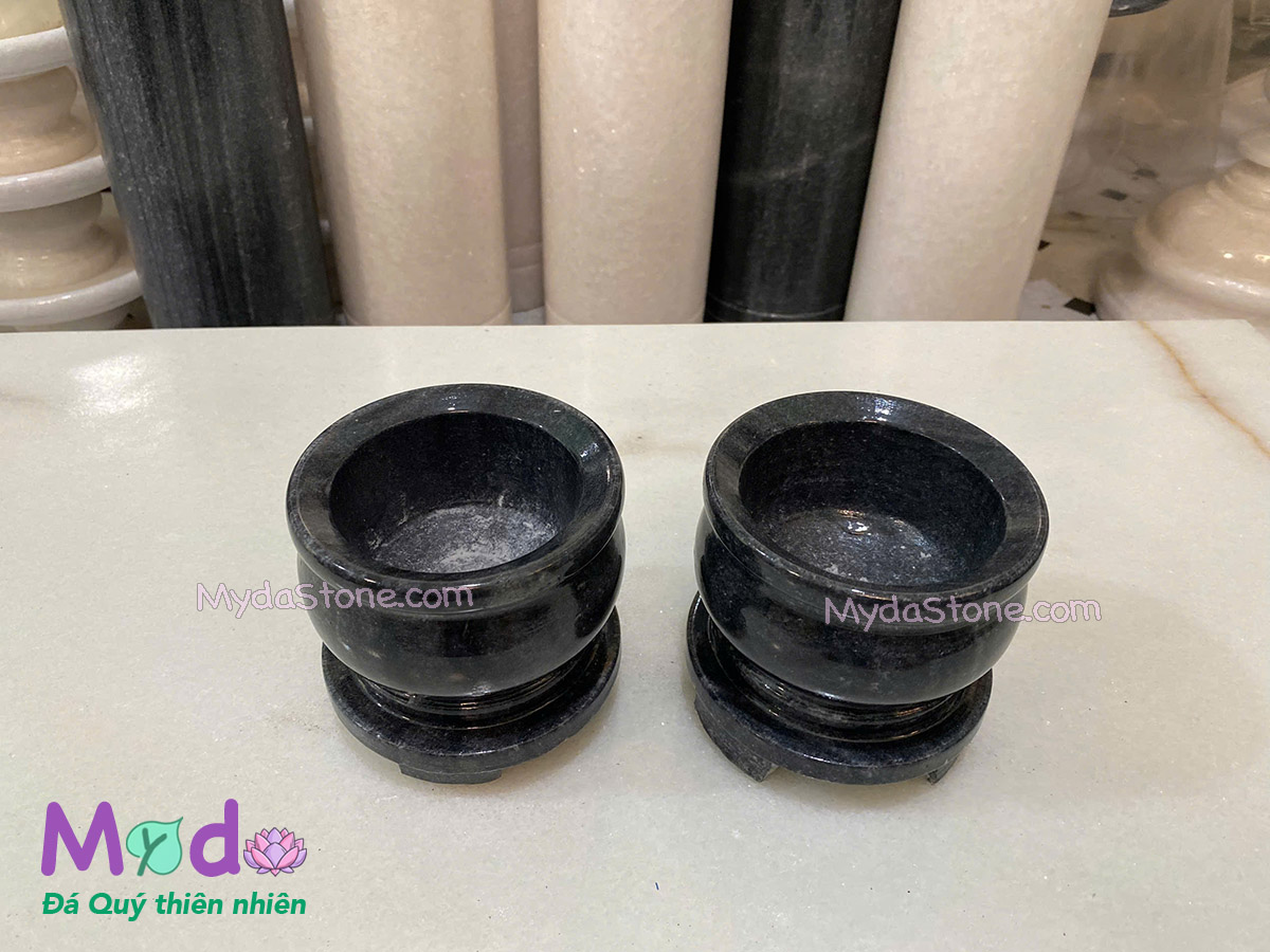 Lư Hương đá Cẩm Thạch Đen