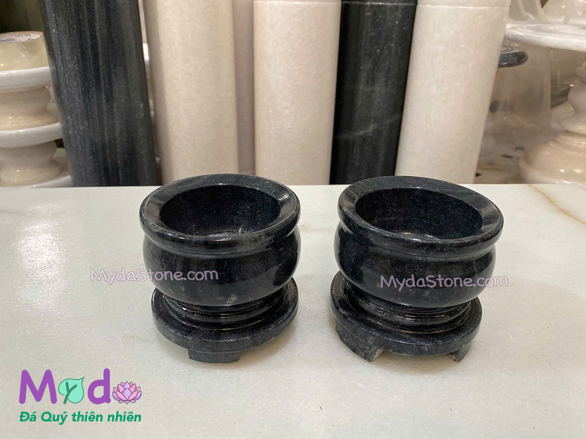 Lư Hương đá Cẩm Thạch Đen