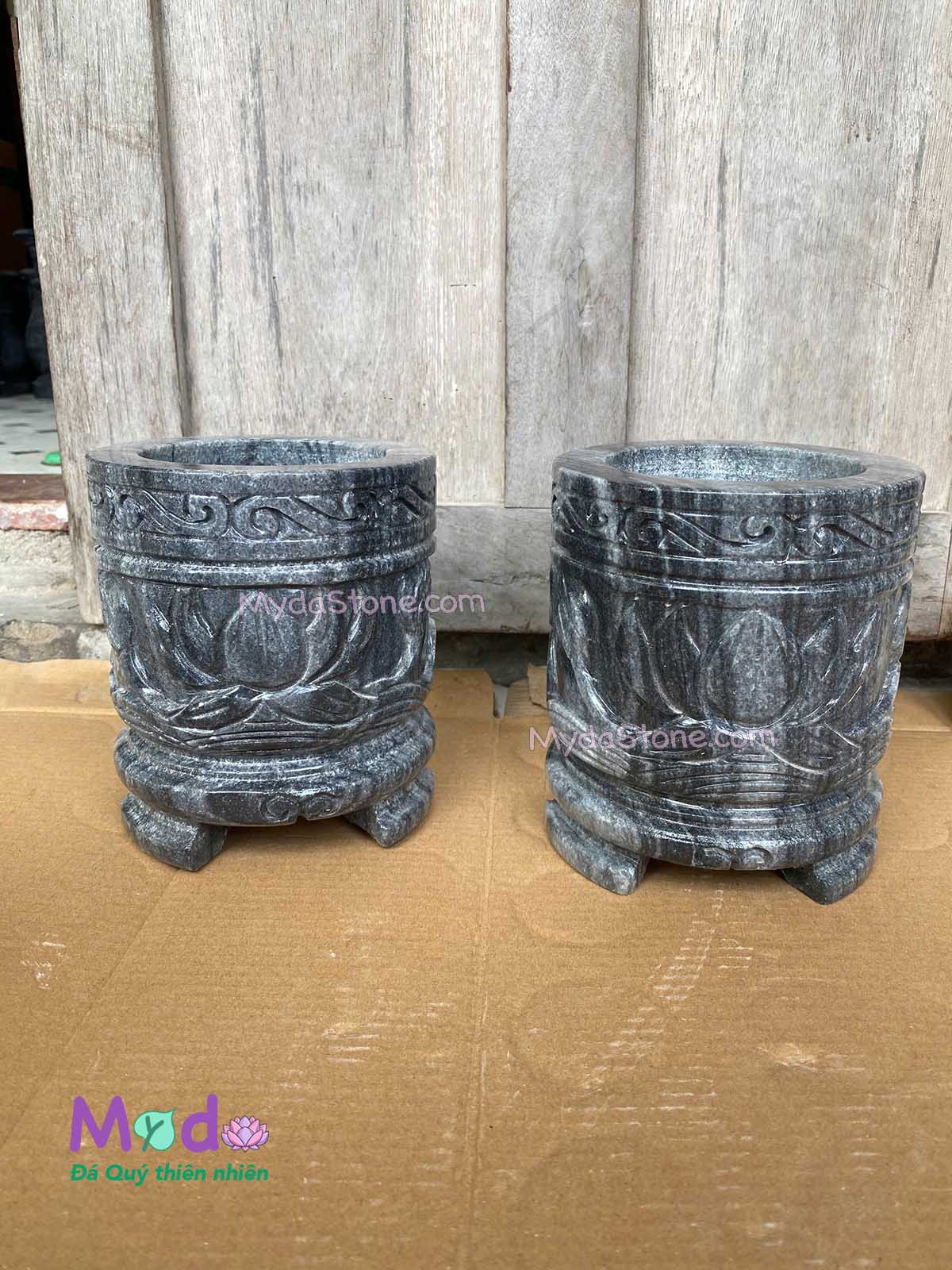 Lư Hương đá Cẩm Thạch Đen