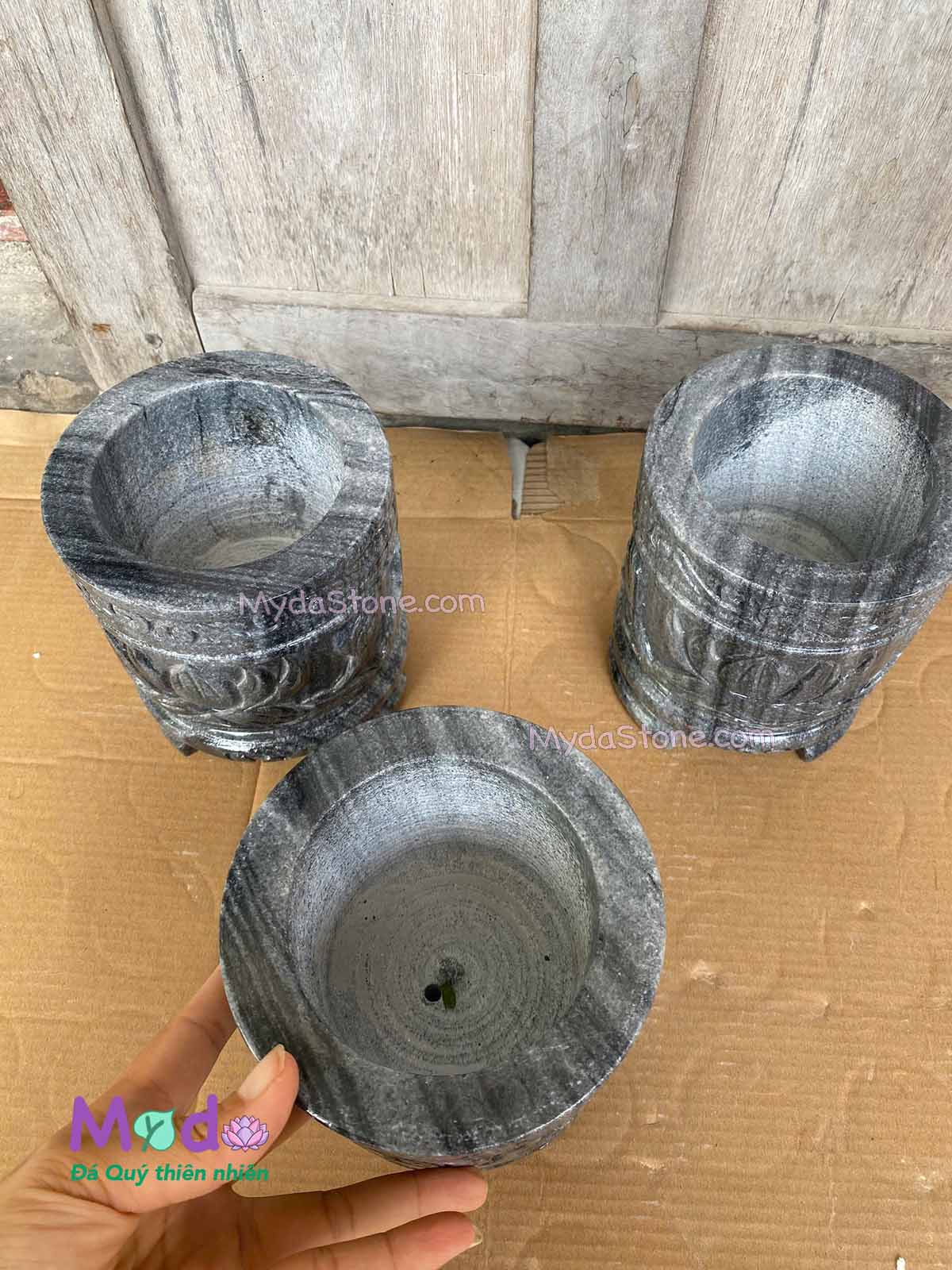 Lư Hương đá Cẩm Thạch Đen