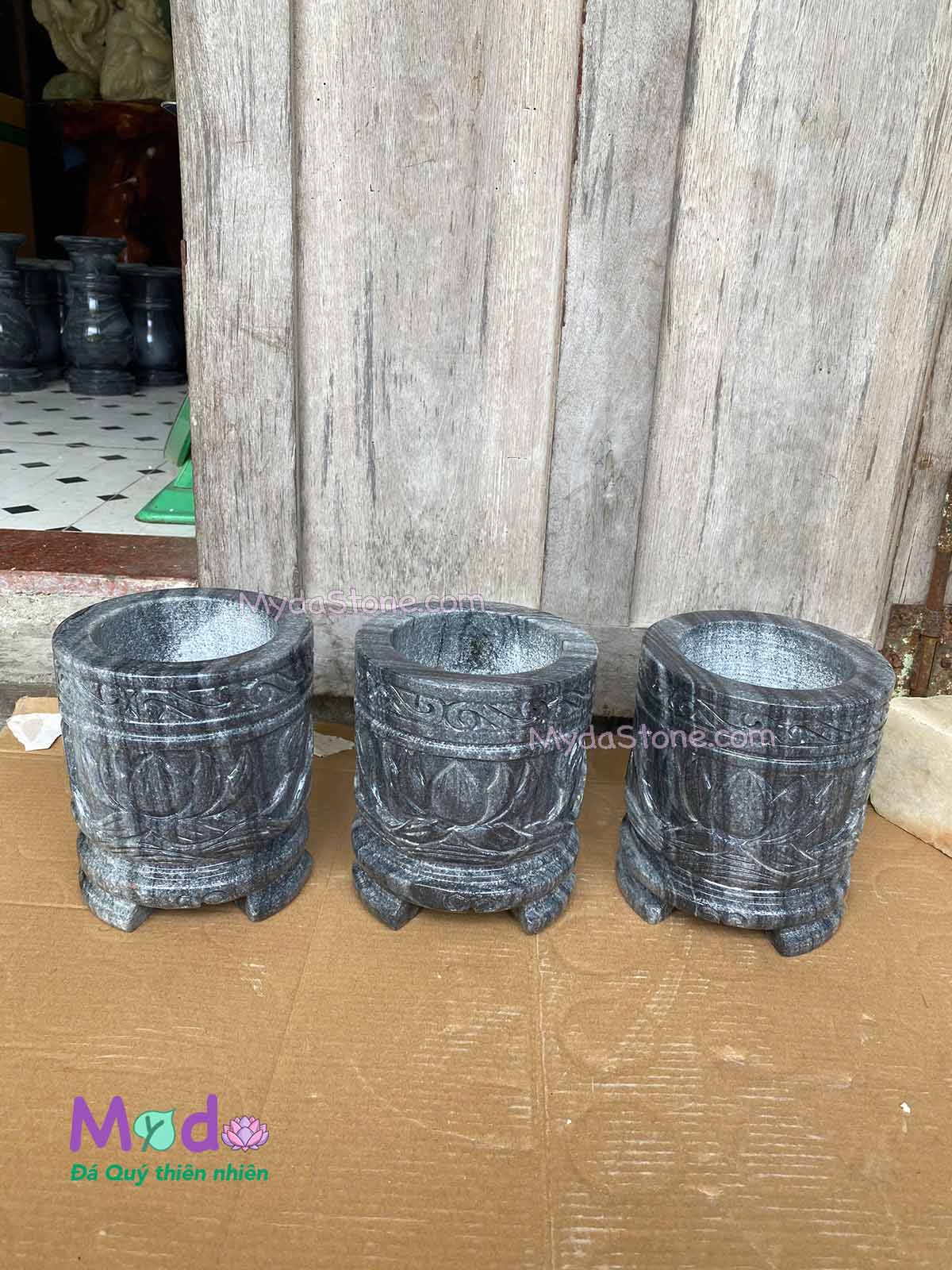 Lư Hương đá Cẩm Thạch Đen