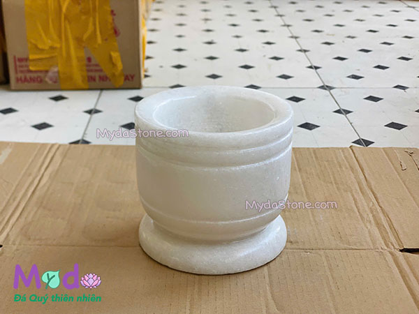 Lư Hương đá Cẩm Thạch Trắng