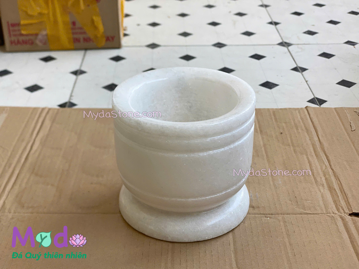 Lư Hương đá Cẩm Thạch Trắng