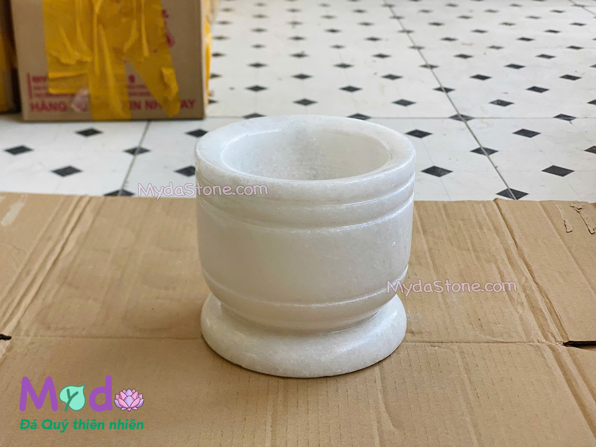 Lư Hương đá Cẩm Thạch Trắng