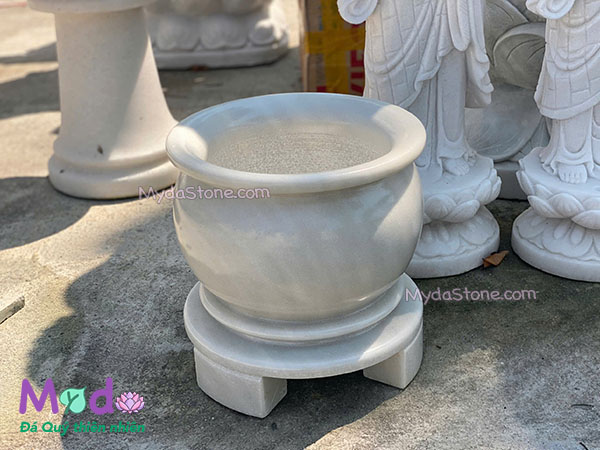 Lư Hương đá Cẩm Thạch Trắng