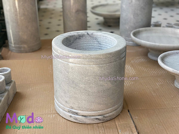 Lư Hương đá Cẩm Thạch Xám