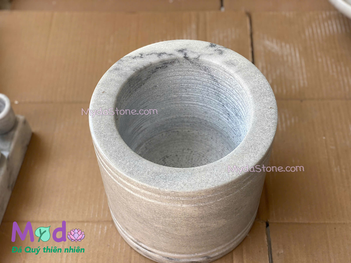 Lư Hương đá Cẩm Thạch Xám
