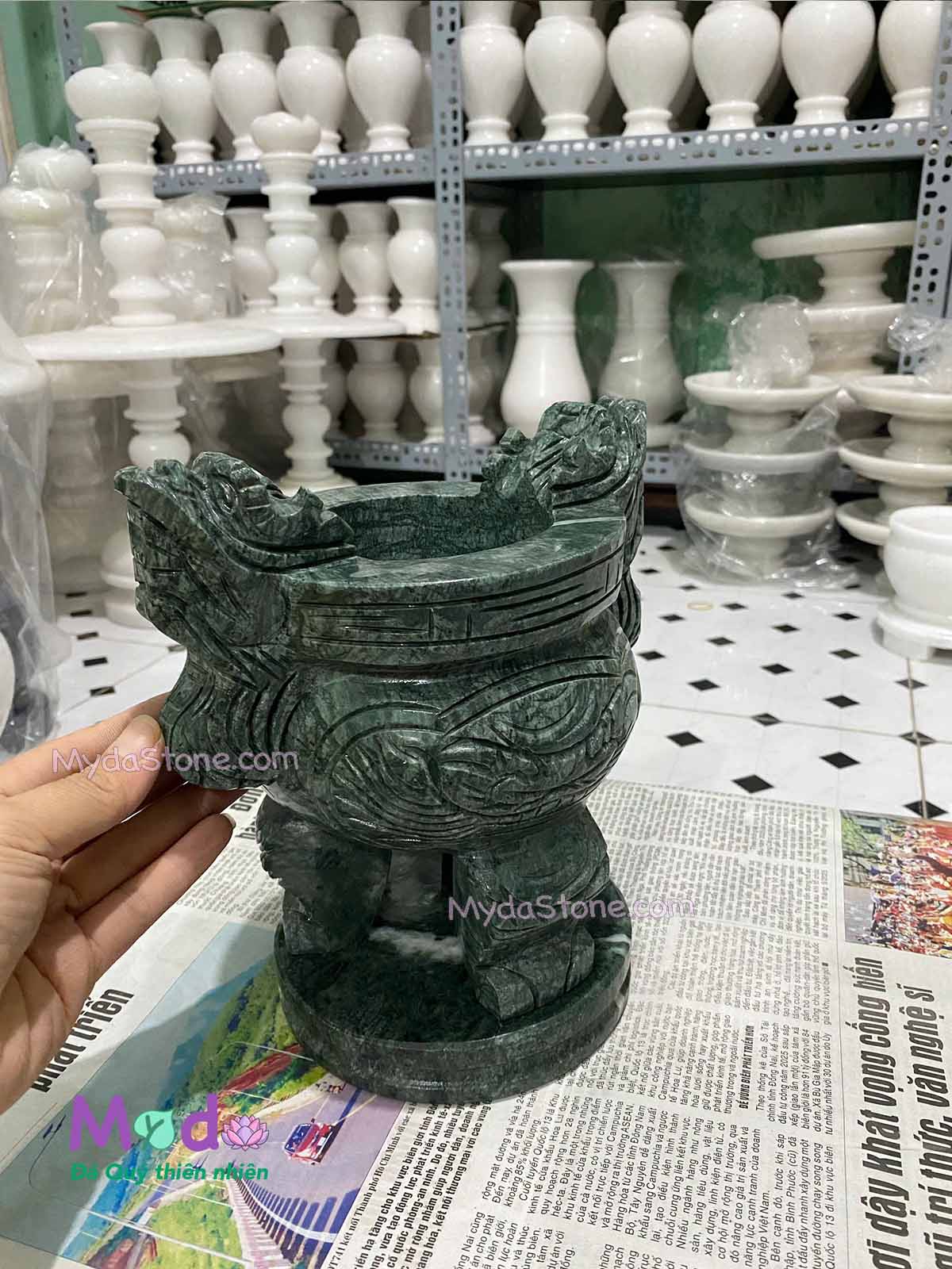 Lư Hương đá Xanh Ấn Độ