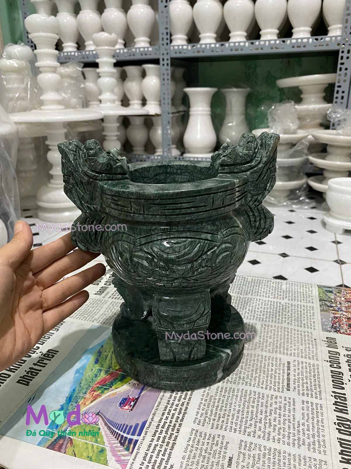 Lư Hương đá Xanh Ấn Độ