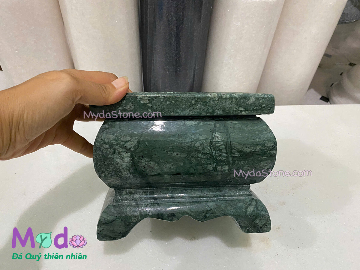 Lư Hương đá loại Vuông đá Xanh Ấn Độ