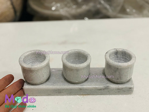 Bộ 3 Ly Nước đá Cẩm Thạch Xám