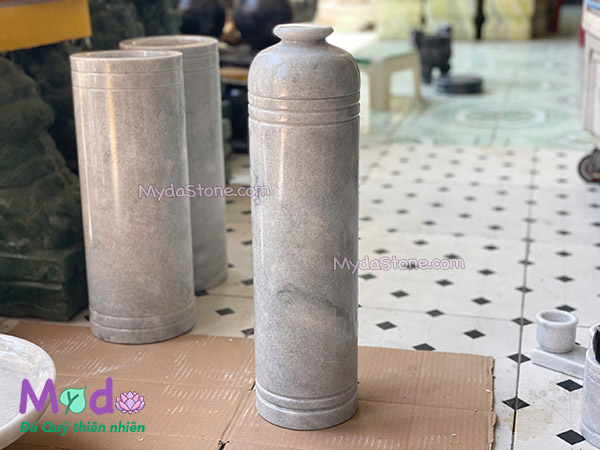Ống đựng Nhang Hương đá Cẩm Thạch Xám