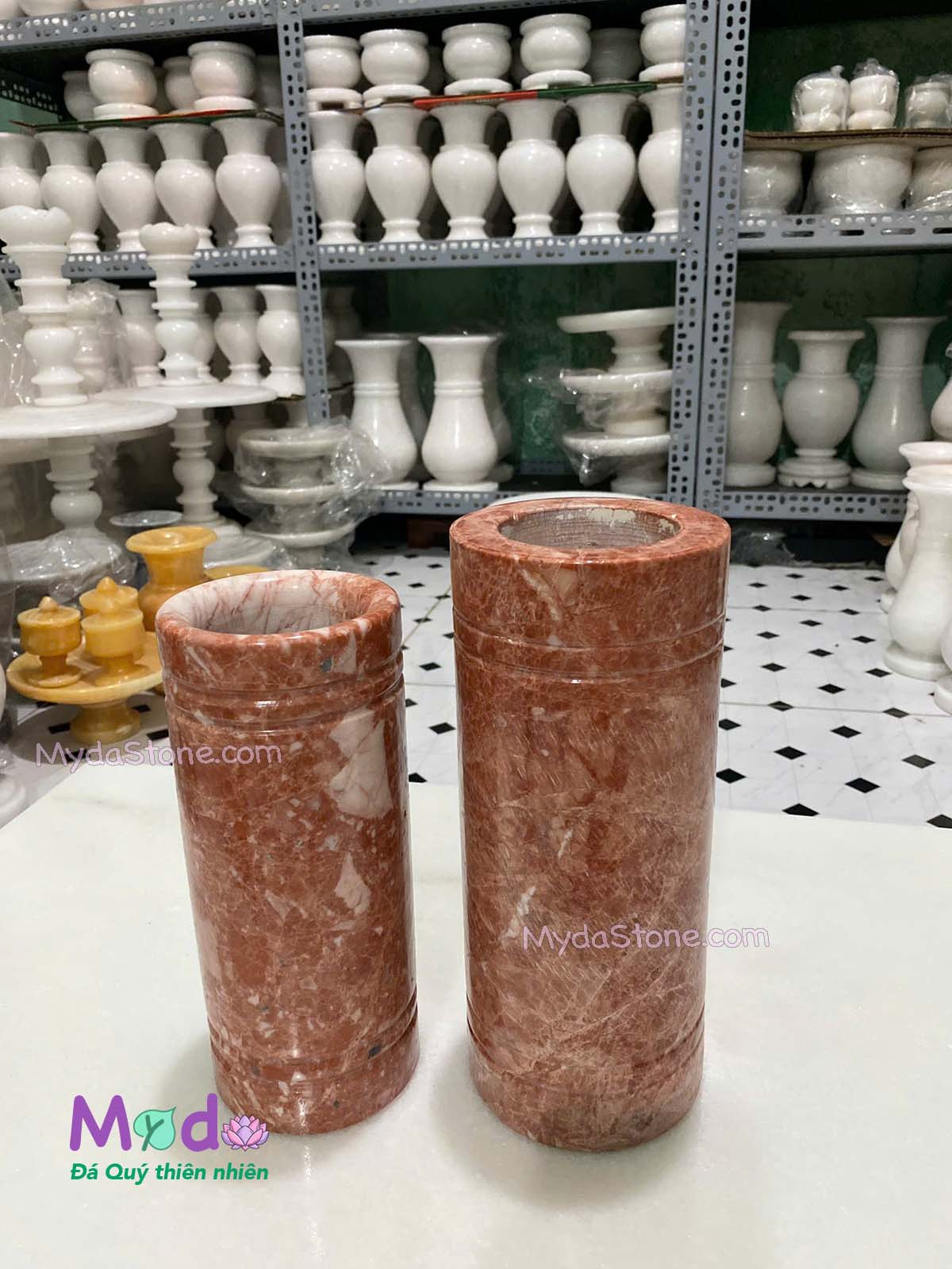 Ống đựng Nhang Hương đá Đỏ Thanh Hóa